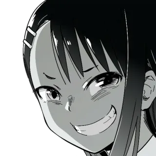 😏 anime girl, smirk, manga, cartoon, illustration, character telegram sticker