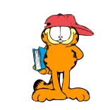 📘 Garfield Garfield, cartoon, kat, oranje kat, personage telegram sticker