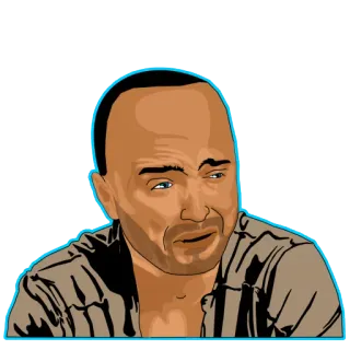 😢 homme, portrait, visage, expression telegram sticker