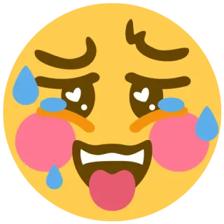 😝 emoji, feliz, rosto, amarelo, fofo, animado telegram sticker