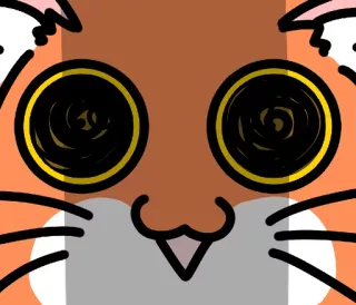 😈 Katze, Augen, Gesicht, Cartoon, Tier, süß whatsapp sticker