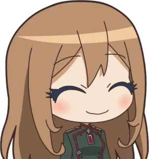 😊 Anime, Uniforme militar, Chica telegram sticker