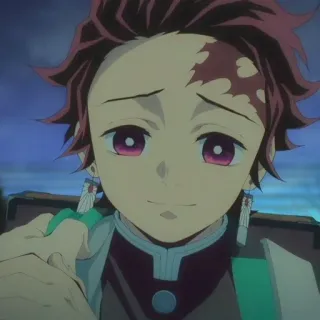 🌊 Tanjiro Kamado Demon Slayer Anime, Demon Slayer, Tanjiro, Karakter telegram sticker