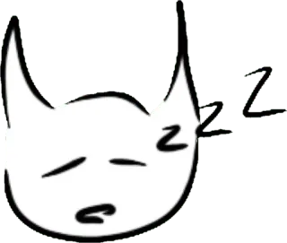 😴 zzz сонный, спящий, кот, животное, мультфильм, сон, уставший telegram sticker