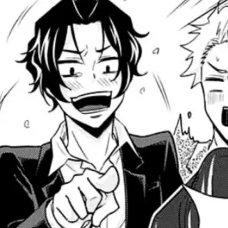 🎩 Anime, Manga, Menunjuk, Ceria, Karakter telegram sticker