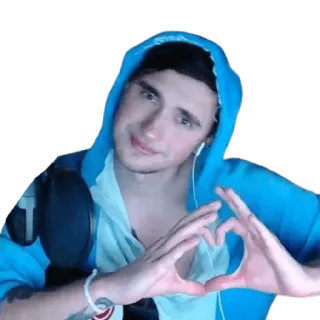 💙 homem, pessoa, coração mãos, positivo, amigável telegram sticker
