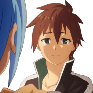 😓 Kazuma Konosuba อนิเมะ, Konosuba, Kazuma, เศร้า, ตัวละคร, มังงะ telegram sticker