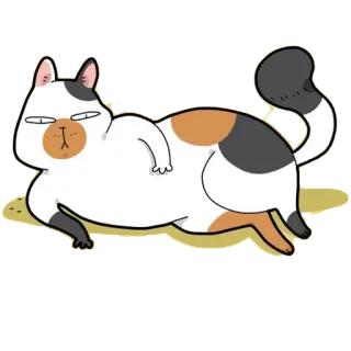 😏 gato, animal, desenho animado, fofo, animal de estimação, gatinho whatsapp sticker