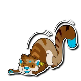 😛 Ti-84 стикер, хорек, животное, милый, мультик, смешной telegram sticker
