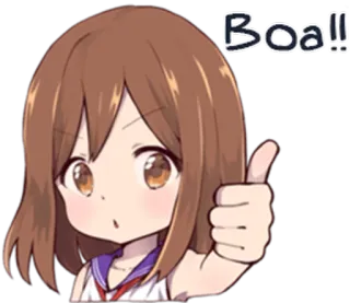 👍 Boa!! Anime, Daumen hoch, Mädchen, Süß, Zustimmung, Positiv, Kawaii telegram sticker