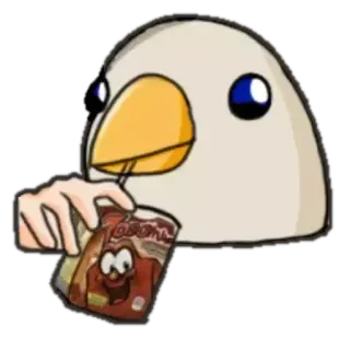 🐦 Tasoni bird, cartoon, juice, beak, tasoni telegram sticker