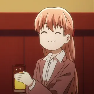 🎀 anime, desenho animado, mulher, sorrindo, escritório, empresária telegram sticker