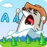 😫 AA kartun, hewan, gunung, pohon, langit whatsapp sticker
