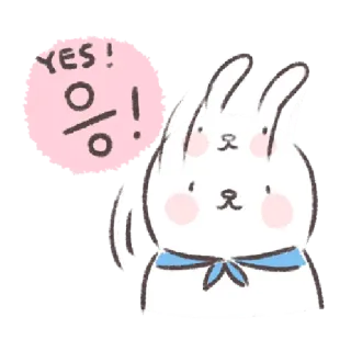 🐰 YES!
응! kelinci, bunny, lucu, ya, afirmatif, positif, hewan, kartun telegram sticker