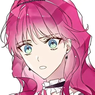 💭 anime, pink hair, woman, cartoon, character telegram sticker