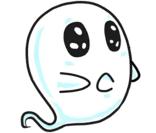 😳 spook, schattig, halloween, spookachtig, kawaii telegram sticker