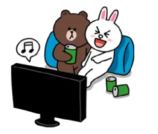 Brown & Cony's Secret Date! whatsapp stickers