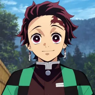 🗡 Tanjiro Kamado Demon Slayer Anime, Demon Slayer, Tanjiro, Personnage, Manga whatsapp sticker