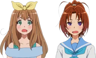 😧 Anime, überrascht, geschockt, niedlich, Mädchen telegram sticker