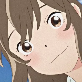 🎭 Anime, Menina, Fofa, Sorrindo, Desenho animado, Mulher, Retrato telegram sticker