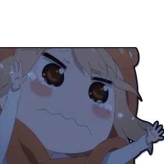 😢 Umaru Doma Himouto! Umaru-chan anime, crying, umaru, himouto, doma, cartoon telegram sticker