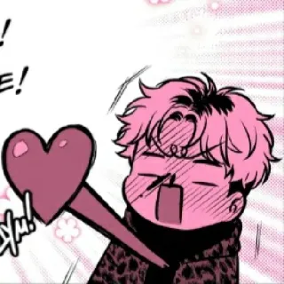 🖤 Cartone animato, Amore, Cuore, Carino, Chibi, Espressione, Romance, Affetto telegram sticker