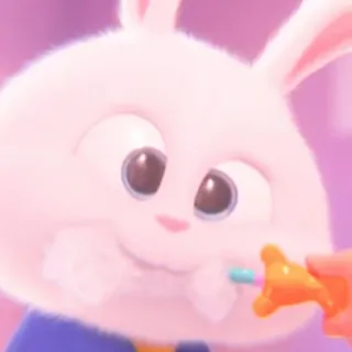🐰 Snowball The Secret Life of Pets Conejito, Conejo, Animal, Dibujos animados, Mascota, Lindo, Divertido, Mascotas telegram sticker