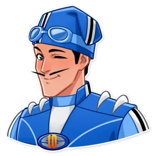 😉 Sportacus LazyTown 斯波塔克斯, LazyTown, 卡通, 角色, 健身, 英雄 telegram sticker