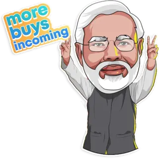 👍 more buys incoming Figura política, Índia, Narendra Modi, Política, Primeiro-ministro indiano telegram sticker