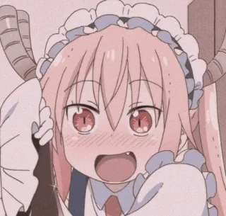 🐉 Tohru Miss Kobayashi's Dragon Maid anime, dragon, maid, cute, tohru, miss kobayashi's dragon maid, kawaii telegram sticker