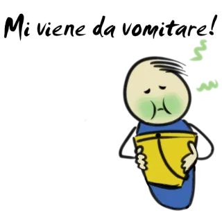 😰 malade, vomir, gerber, seau, malaise, nausée telegram sticker