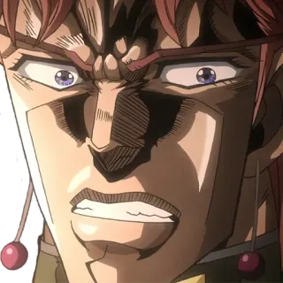 😳 Noriaki Kakyoin JoJo's Bizarre Adventure Anime, Manga, Ekspresi wajah, Fanart telegram sticker