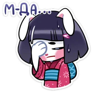 🤦‍♀️ М-ДА... triste, piangere, coniglio, frustrato, anime, carino whatsapp sticker