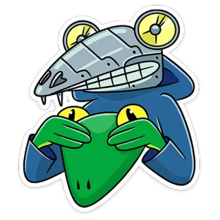 😅 Frosch, Tier, Figur, Sticker, Cartoon telegram sticker