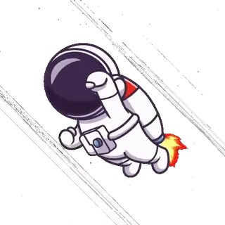 🚀 astronaut, space, rocket, stars, cartoon, sticker telegram sticker