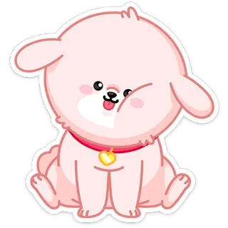 🐕 Desenho animado, Cachorro, Filhote, Kawaii, Fofo, Animal, Adesivo telegram sticker