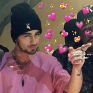 ➖ sending all my love to you me 愛, ハート, ミーム, 愛情, ジェスチャー telegram sticker