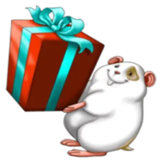 🎁 hamster, present, gift, cute, animal, rodent telegram sticker