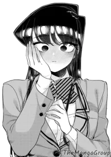 😳 Komi Shouko Komi Can't Communicate TheMangaGroup Anime, Manga, Komi can't communicate, Komi Shouko, Uniforme escolar, Tímido/a telegram sticker