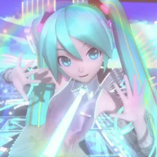 💧 Hatsune Miku Anime, Manga, Vocaloid, J-Pop, Cantante, Dibujos animados, Ídolo, Hatsune Miku telegram sticker