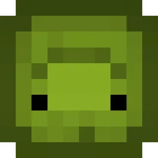 🙃 verde, quadrado, pixel art, jogo telegram sticker