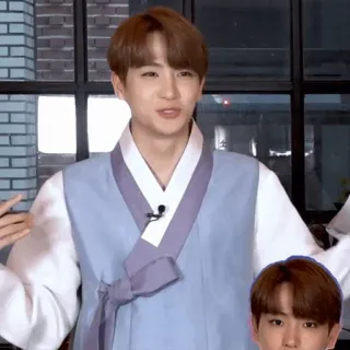 🍇 Mann, Koreanisch, Traditionelle Kleidung, Hanbok, Männlich, Asiatisch, Koreanische Kultur whatsapp sticker