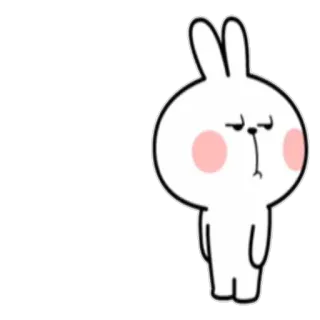 😏 Hase, Kaninchen, süß, Cartoon, Tier, Sticker whatsapp sticker