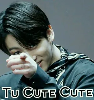 🤔 Tu Cute Cute kpop, jungkook, słodki, mężczyzna, osoba, piosenkarz telegram sticker