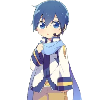 😥 Kaito Vocaloid, Anime, Kawaii, Dễ thương, Nhân vật, Kaito telegram sticker