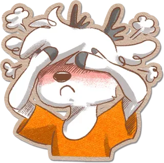 🤒 стресс, истощение, головная боль, усталость, мультфильм, животное telegram sticker