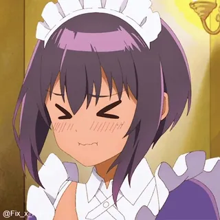 😳 @Fix_x_ anime, maid, cute, cartoon telegram sticker