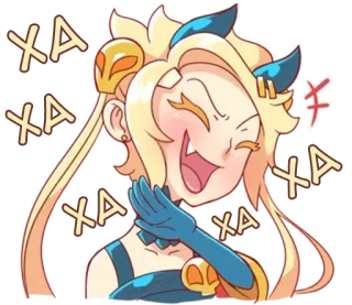 😂 XA Kreskówka, Anime, Śmiech, Postać, Wyraz, Szczęśliwy telegram sticker