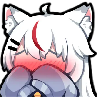 ☺️ Anime, Kawaii, Süß, Sticker, Erröten, Verlegen telegram sticker