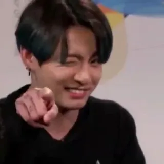 🧷 hombre, Kpop, masculino, persona, retrato, guiño, señalar telegram sticker